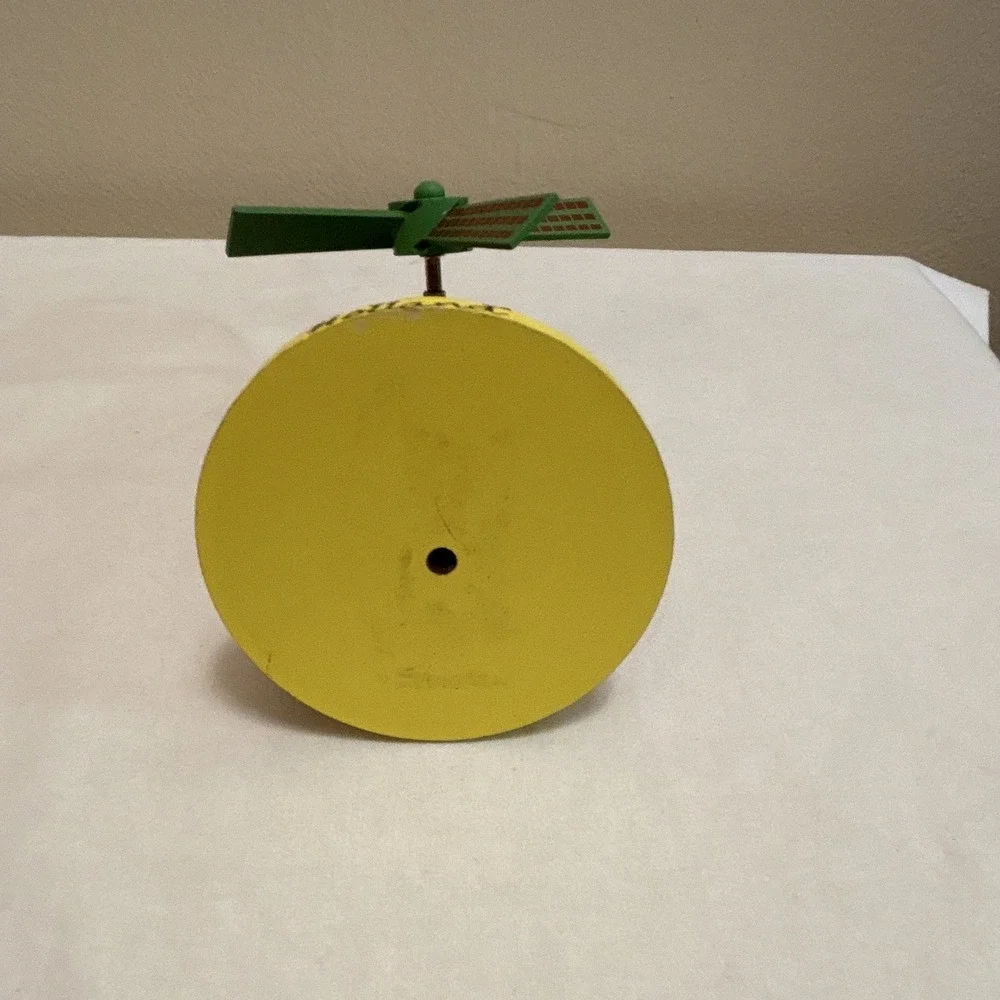 Painted Wood Holland Windmill Figurine 5 in Red Green Yellow Blue